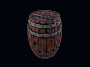 rpg barrel ready for a game 3D Модель