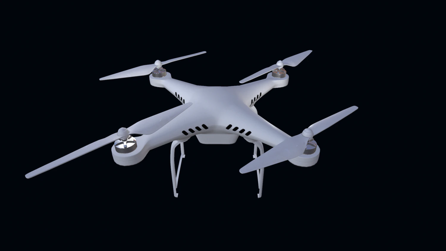 quadrocopter ready for a game 3D Model .c4d .max .obj .3ds .fbx .stl .blend