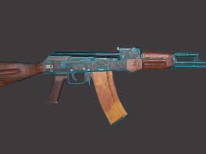 ak 74m pack pbr textures model vr - ar - low-poly 3Dモデル