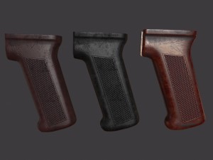 ak 74m pack pbr textures model vr - ar - low-poly 3Dモデル