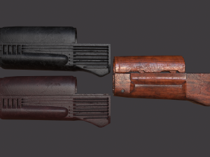 ak 74m pack pbr textures model vr - ar - low-poly 3Dモデル