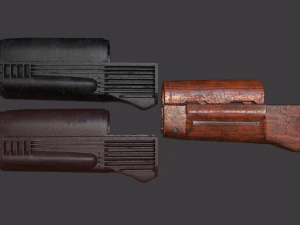 ak 74m 팩 pbr 텍스처 모델 vr - ar - low-poly 3D 모델