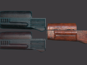ak 74m pack pbr textures model vr - ar - low-poly 3Dモデル
