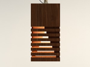 wood ceiling light Modelo 3D