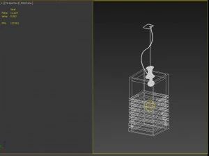 wood ceiling light 3D Model