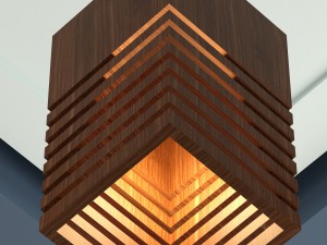 wood ceiling light Modelo 3D