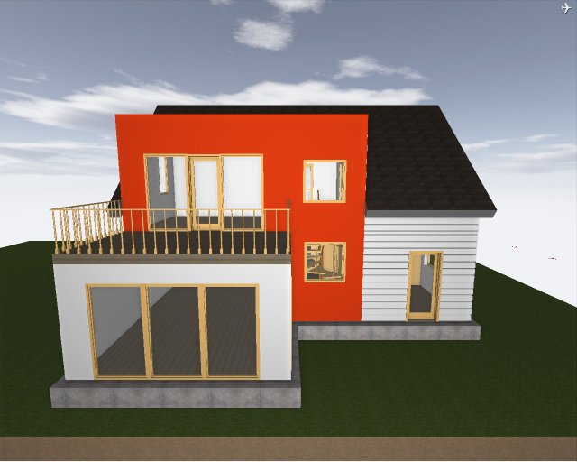 two-storey house 3D Model .c4d .max .obj .3ds .fbx .stl .blend 