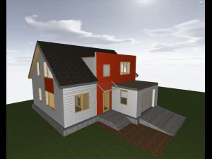 two-storey house 3D Model