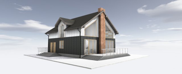 house 13 Model 3D .c4d .max .obj .3ds .fbx .stl .blend 