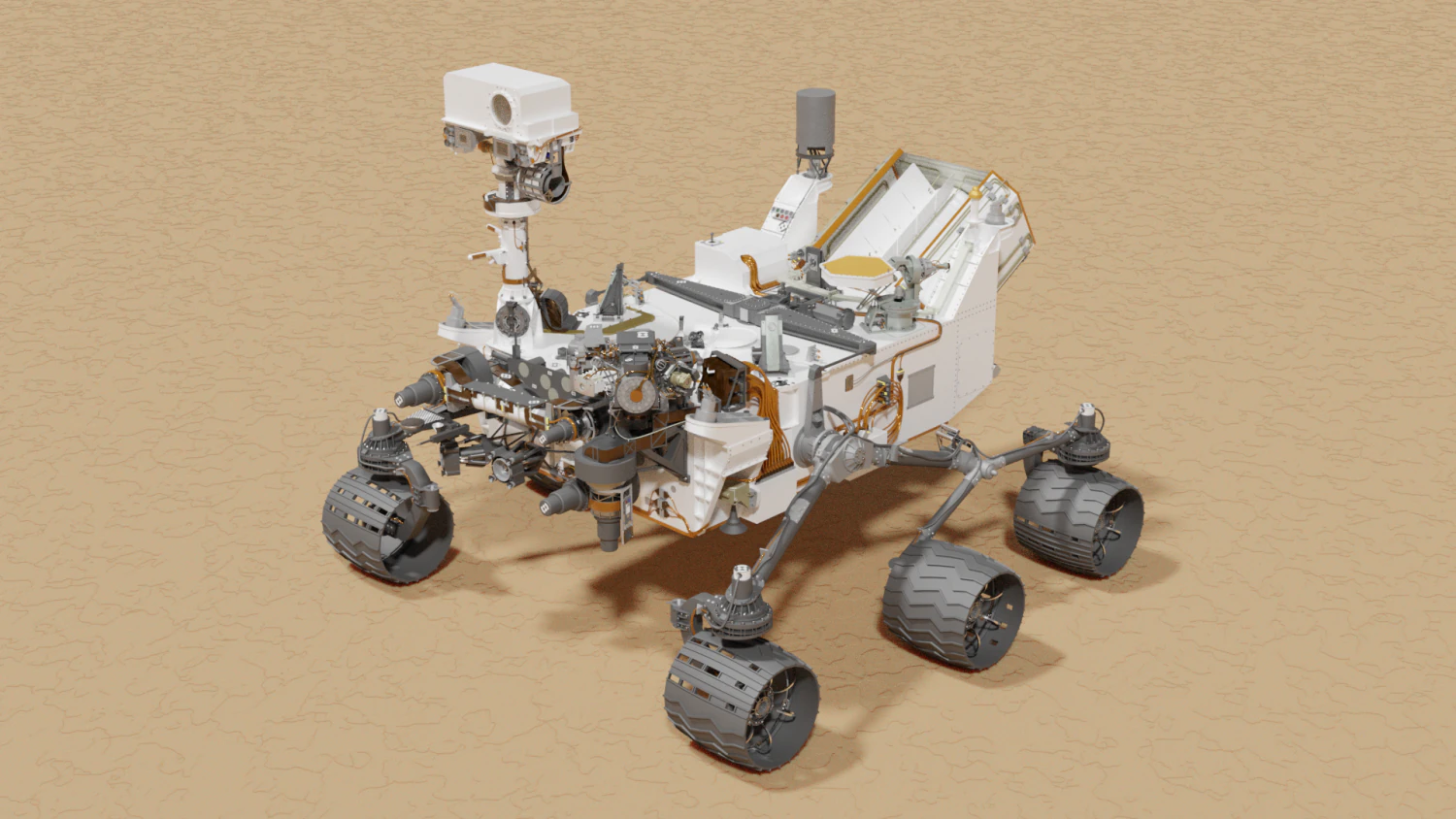 Curiosity rover 3D Model .c4d .max .obj .3ds .fbx .stl .blend 