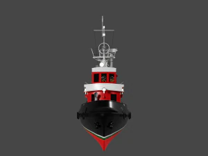 strazak -3 fire-fighting ship 3D Model
