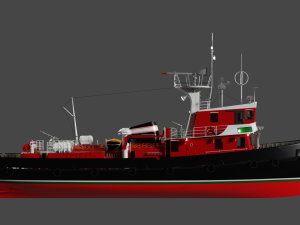 strazak -3 fire-fighting ship 3D-Modell