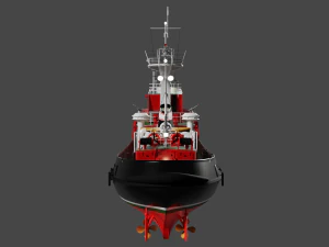 strazak -3 fire-fighting ship 3D Model