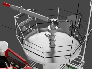 strazak -3 fire-fighting ship 3D Model
