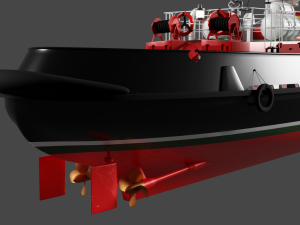 strazak -3 fire-fighting ship 3D-Modell
