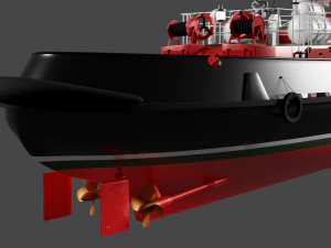strazak -3 fire-fighting ship 3D Model