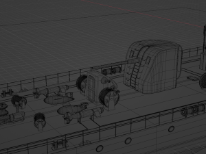 Patrol ship of the project 50 3D Model