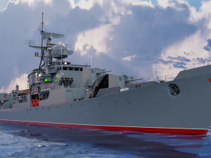 Patrol ship of the project 50 3D Model
