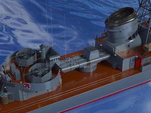 Patrol ship of the project 50 3D Model