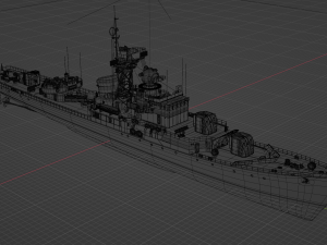 Patrol ship of the project 50 3D Model