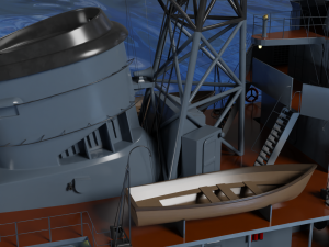 Patrol ship of the project 50 3D Model