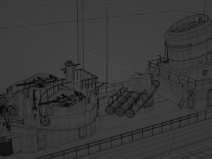 Patrol ship of the project 50 3D Model