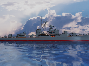 Patrol ship of the project 50 3D Model