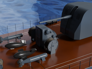 Patrol ship of the project 50 3D Model