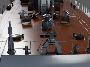 Patrol ship of the project 50 3D Model