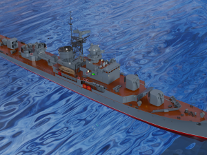 Patrol ship of the project 50 3D Model