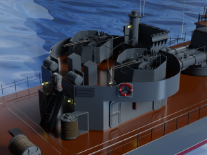 Patrol ship of the project 50 3D Model