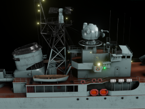 Patrol ship of the project 50 3D Model