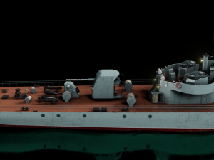 Patrol ship of the project 50 3D Model