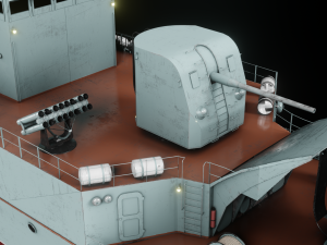 Patrol ship of the project 50 3D Model