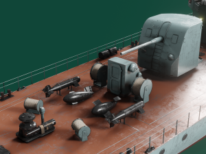 Patrol ship of the project 50 3D Model