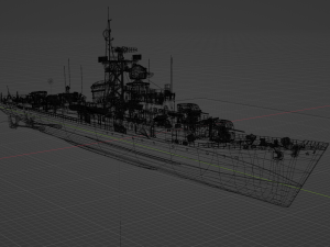 Patrol ship of the project 50 3D Model