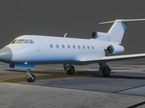 Yak-40 Passenger aircraft 3D 模型