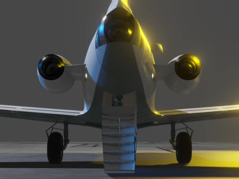 Yak-40 Passenger aircraft 3D Model