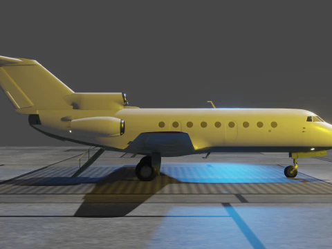 Yak-40 Passenger aircraft 3D Model
