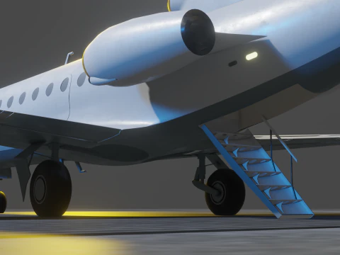 Yak-40 Passenger aircraft 3D Model