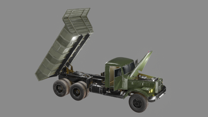KrAZ-256B 3D 모델 .c4d .max .obj .3ds .fbx .stl .blend