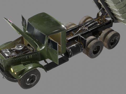 KrAZ-256B 3D 모델