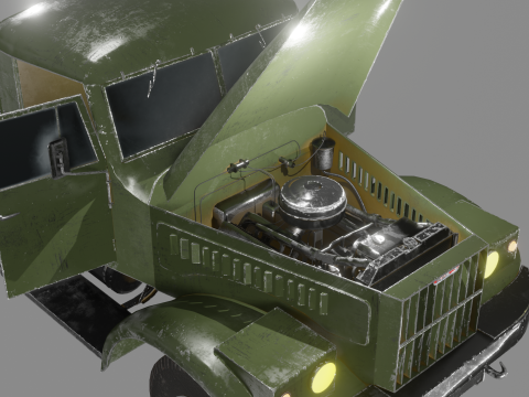 KrAZ-256B 3D 모델