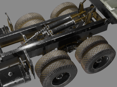 KrAZ-256B 3D 모델