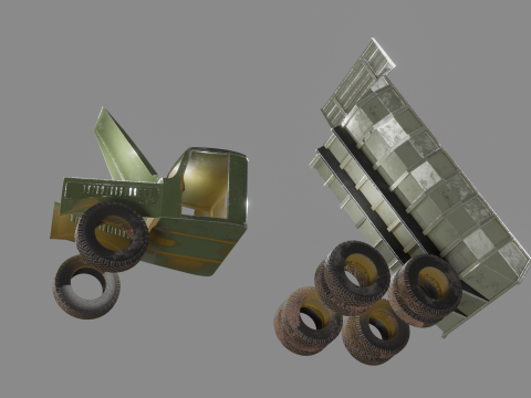 KrAZ-256B 3D 모델