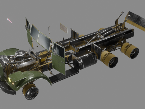 KrAZ-256B 3D 모델