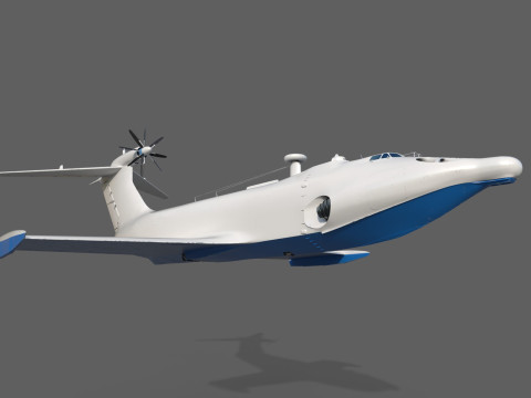 Ekranoplan A-90 Orlyonok Modelo 3D