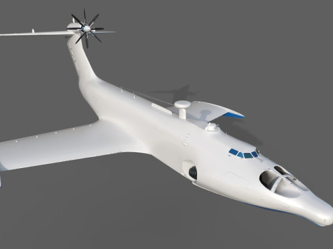 Ekranoplan A-90 Orlyonok 3D Model