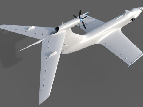 Ekranoplan A-90 Orlyonok 3D Model