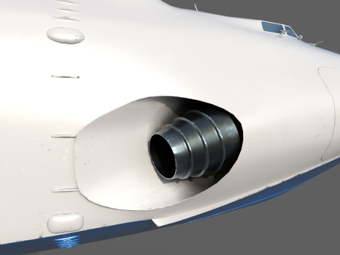 Ekranoplan A-90 Orlyonok 3D Model